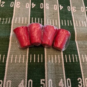 4 RED TUPPERWARE BELL TUMBLERS CUPS PRIMARY ALL RED CHILD KIDS TODDLERS - NEW